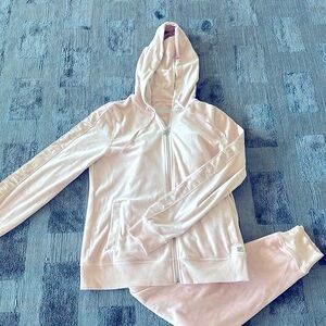 Pink Calvin Klein 2-piece velvety textured tracksuit. New/never worn.